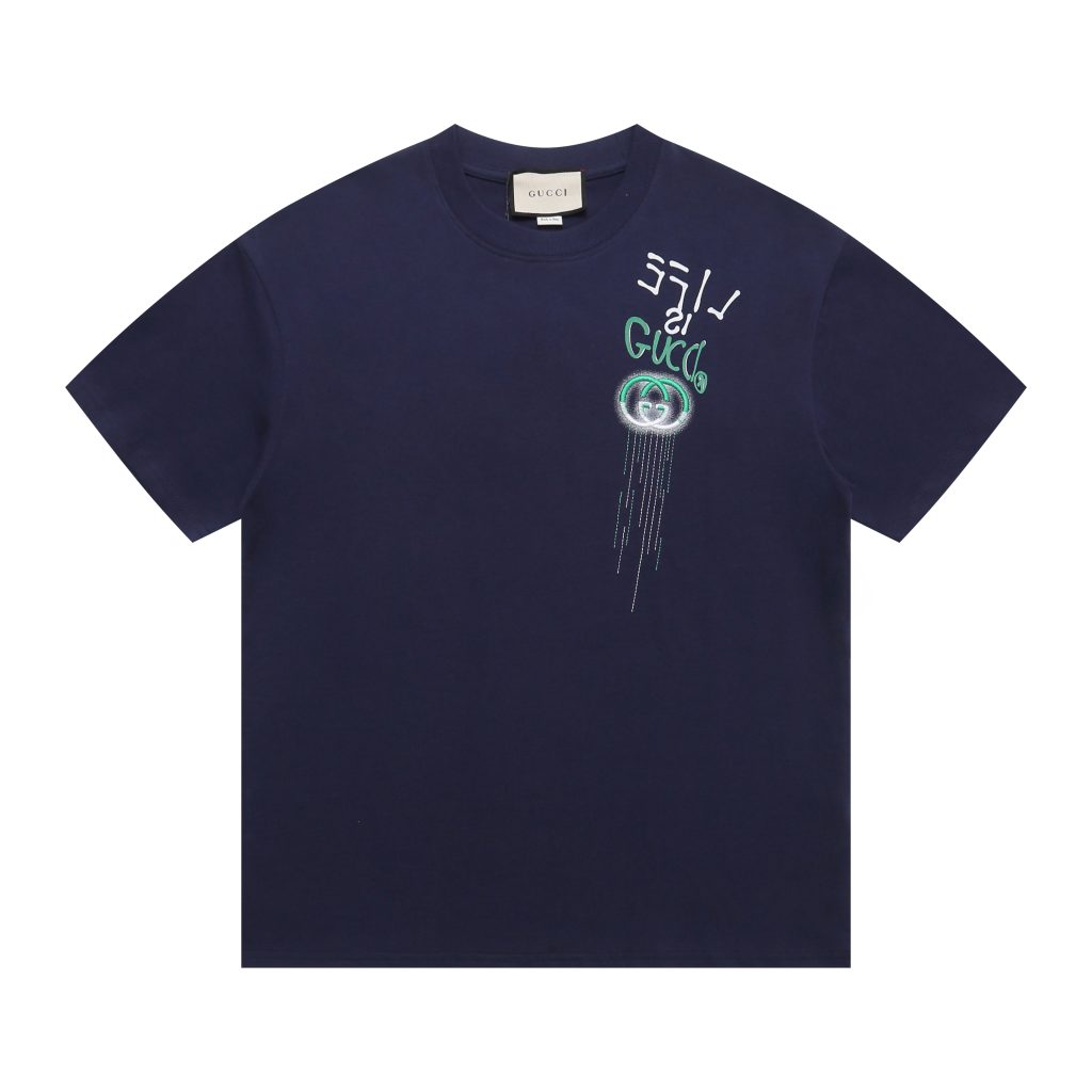 グッチ　GUCCI　ゆったり　刺繍シャツ　クルーネックTシャツ　シャツ　半袖Tシャツ　カップルコーデ　Tshirt　レディース/メンズ - 画像 3
