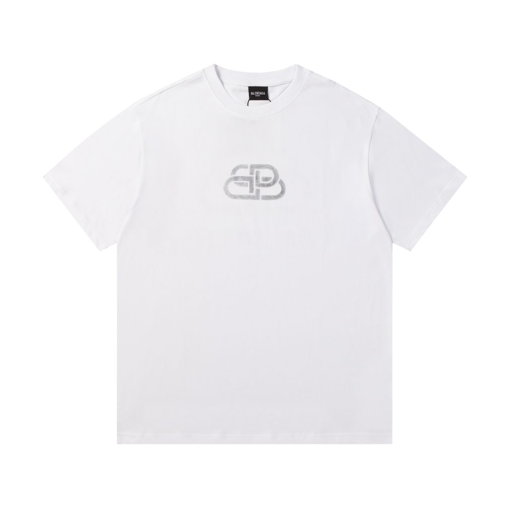 BALENCIAGA　バレンシアガ　プリントシャツ　クルーネック　メンズ　ロゴシャツ　Tシャツ　T-shirt　2色 - 画像 2