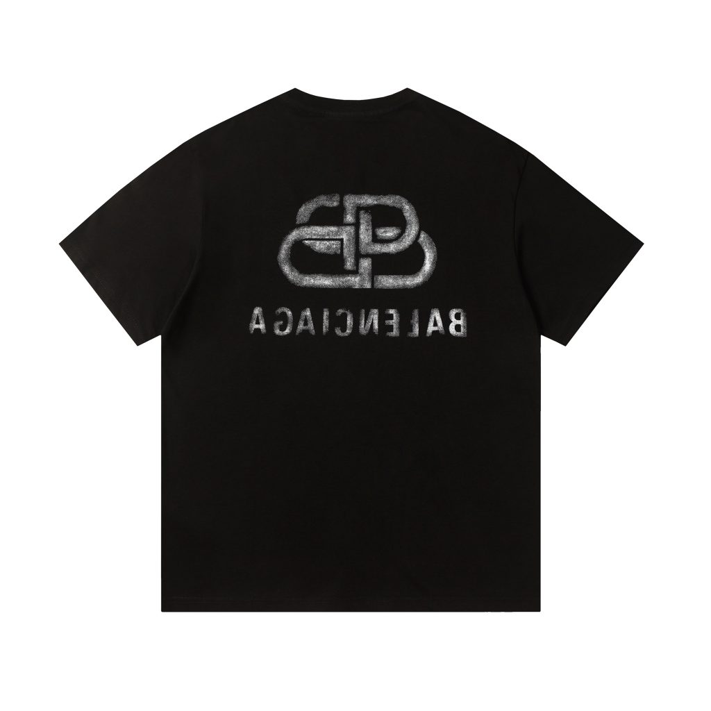 BALENCIAGA　バレンシアガ　プリントシャツ　クルーネック　メンズ　ロゴシャツ　Tシャツ　T-shirt　2色 - 画像 4
