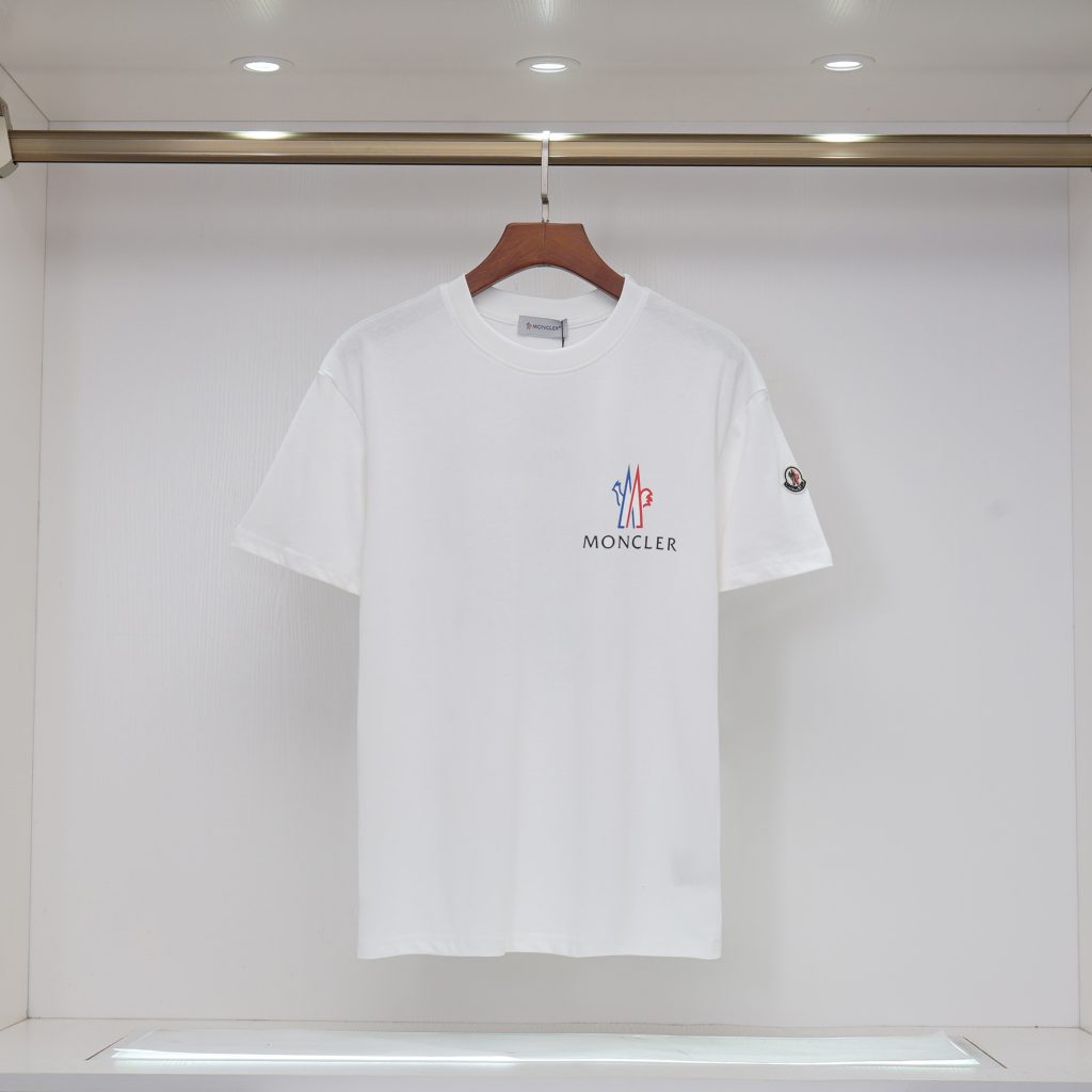 モンクレール MONCLER 半袖シャツ 黒/白 メンズシャツ クルーネックシャツ プリントシャツ 2色 S一XXXL - 画像 4