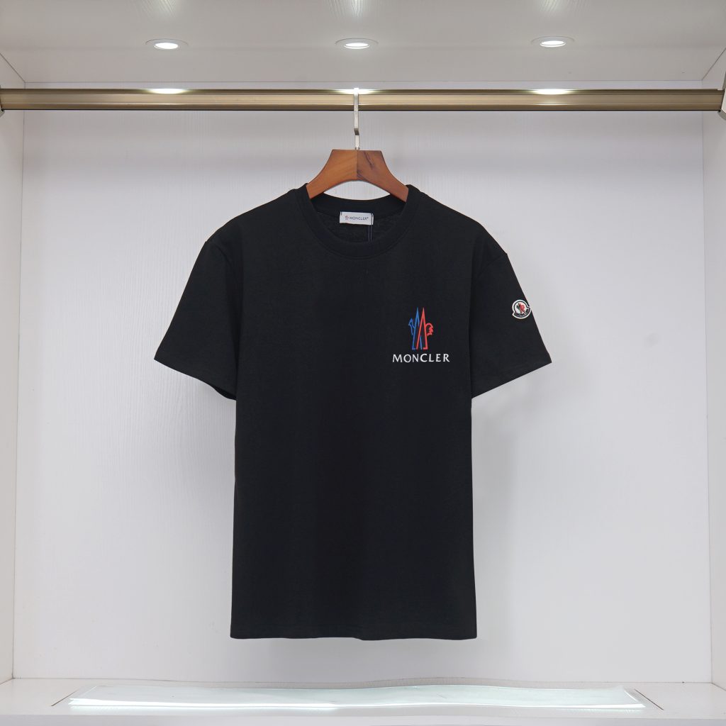 モンクレール MONCLER 半袖シャツ 黒/白 メンズシャツ クルーネックシャツ プリントシャツ 2色 S一XXXL - 画像 3