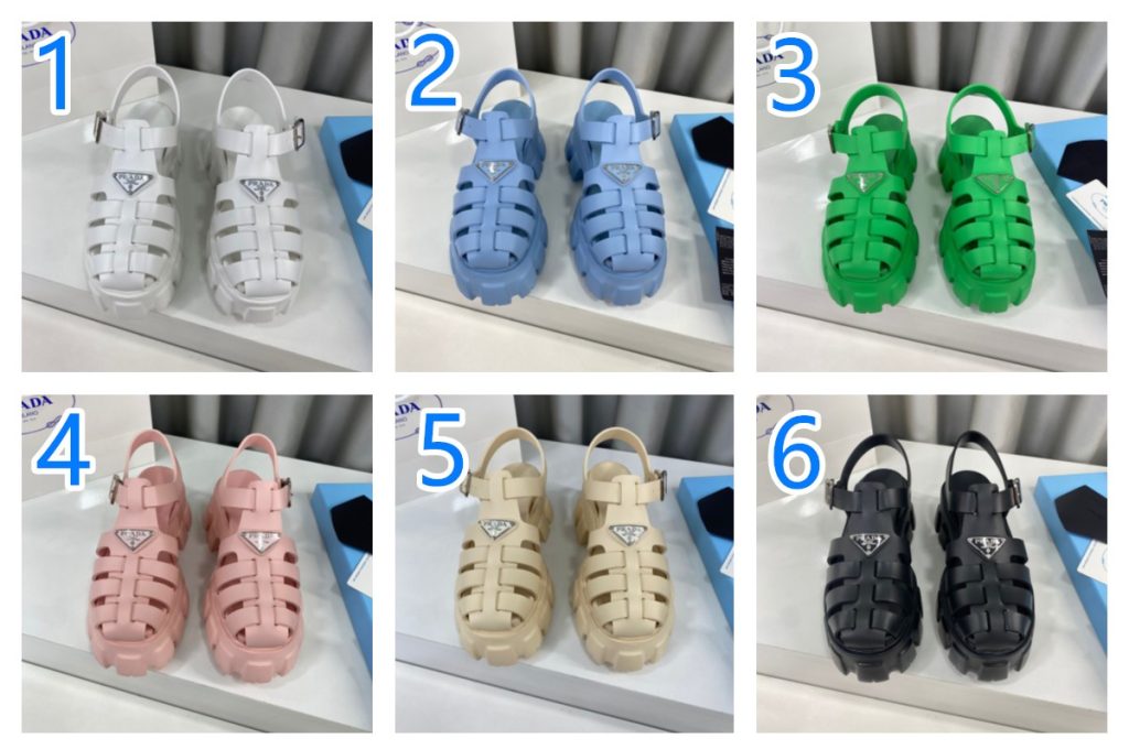 プラダ モノリス ラバー サンダル 厚底 PRADAサンダル トライアングルロゴ レディース…｜週末に使いやすいシューズを写真で確認