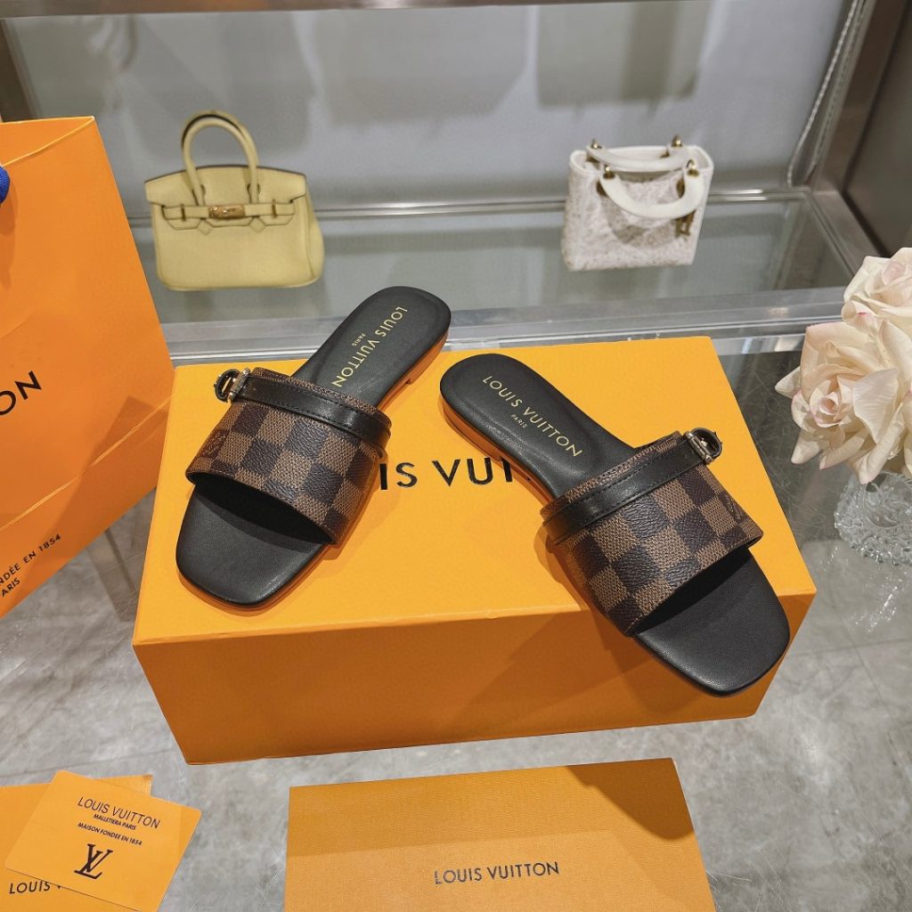 ルイヴィトン Louis Vuitton ミュール ローヒール LV サンダル モノグラム ダミエ レディース プレゼント 14色在庫 - 画像 3
