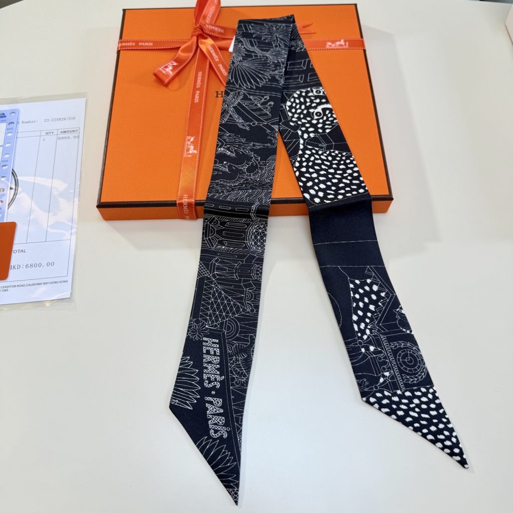 人気 エルメス Hermes Twilly ツイリー スカーフ レディーススカーフ Scarf 多用途ツイリー 細長スカーフ 3点 - 画像 7