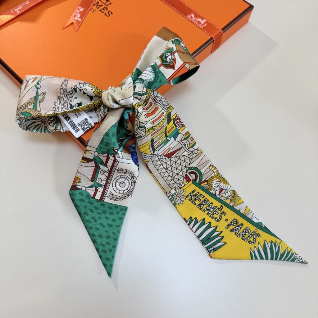 人気 エルメス Hermes Twilly ツイリー スカーフ レディーススカーフ Scarf 多用途ツイリー 細長スカーフ 3点 - 画像 8