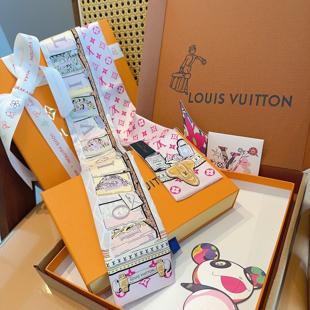 LOUIS VUITTON ルイヴィトン バンドー ツイリースカーフ バックチャーム モノグラム 細スカーフ レディース - 画像 5