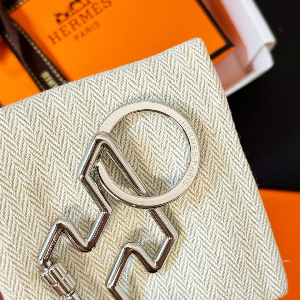 エルメス　Hermes　Hトゥースピード　キーリング　TOO SPEED H　キーホルダー　バッグチャーム　シルバー　メタル - 画像 3