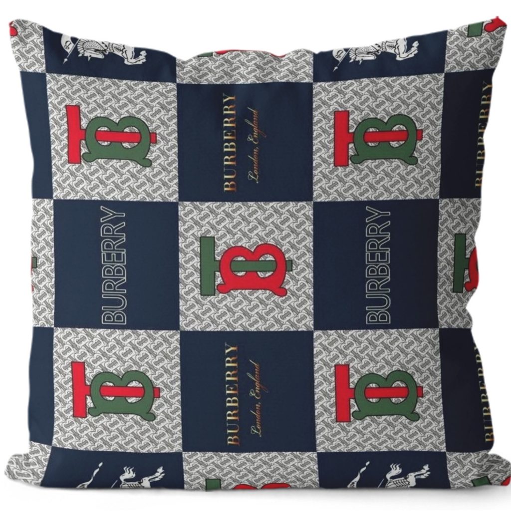 バーバリー　Burberry　クッションカバー　クッション　人気カバー　リネン生地　ベルベット生地　座布団カバー　インテリア雑貨 - 画像 3
