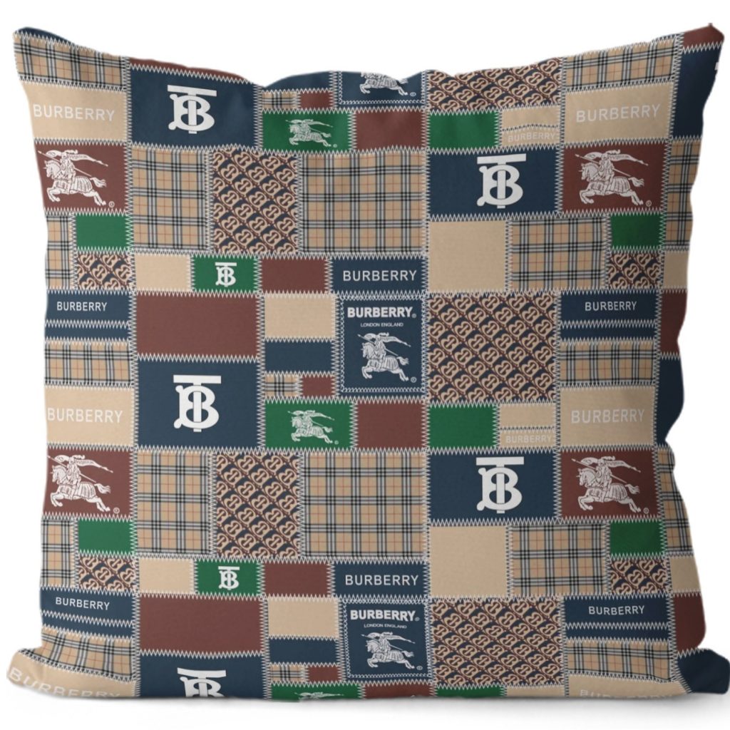 バーバリー　Burberry　クッションカバー　クッション　人気カバー　リネン生地　ベルベット生地　座布団カバー　インテリア雑貨 - 画像 5