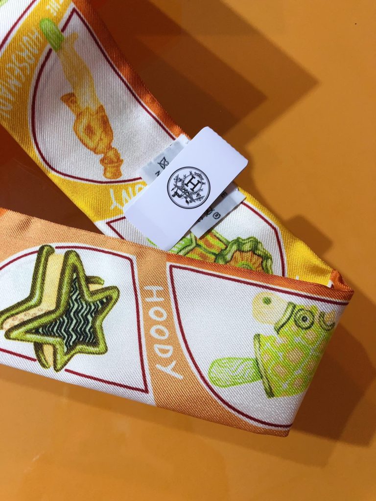 Hermes エルメス ツイリー ファニー・アイスクリーム Funny Ice Cream スカーフ 細スカーフ レディース バッグスカーフ - 画像 5