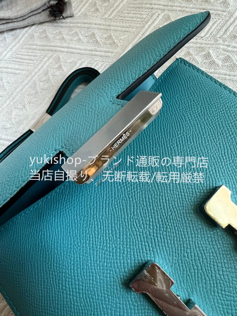 セール品 ハーフ手縫い エルメス 希少のシエル hermes Constancemini コンスタンスミニ レディース バッグ ショルダーバッグ 肩掛けバッグ シルバー金具 - 画像 3