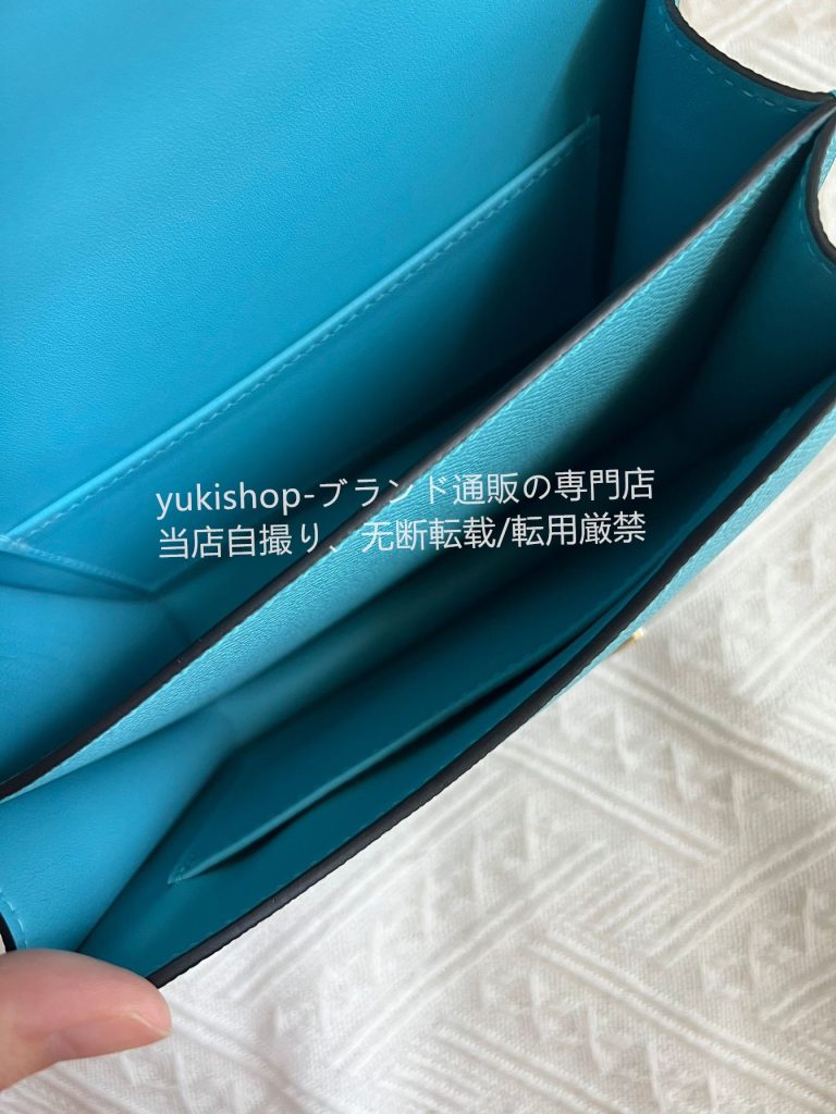セール品 ハーフ手縫い エルメス 希少のシエル hermes Constancemini コンスタンスミニ レディース バッグ ショルダーバッグ 肩掛けバッグ シルバー金具 - 画像 5