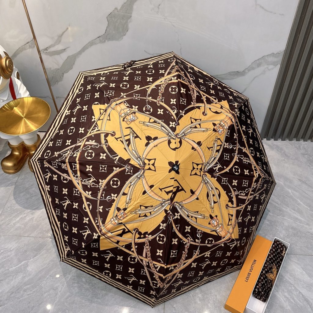 折りたたみ傘　ルイヴィトン　LOUIS VUITTON　アンブレラ　晴雨兼用UVカット　ワンタッチ開閉傘/かさ　モノグラム花柄3種 - 画像 4