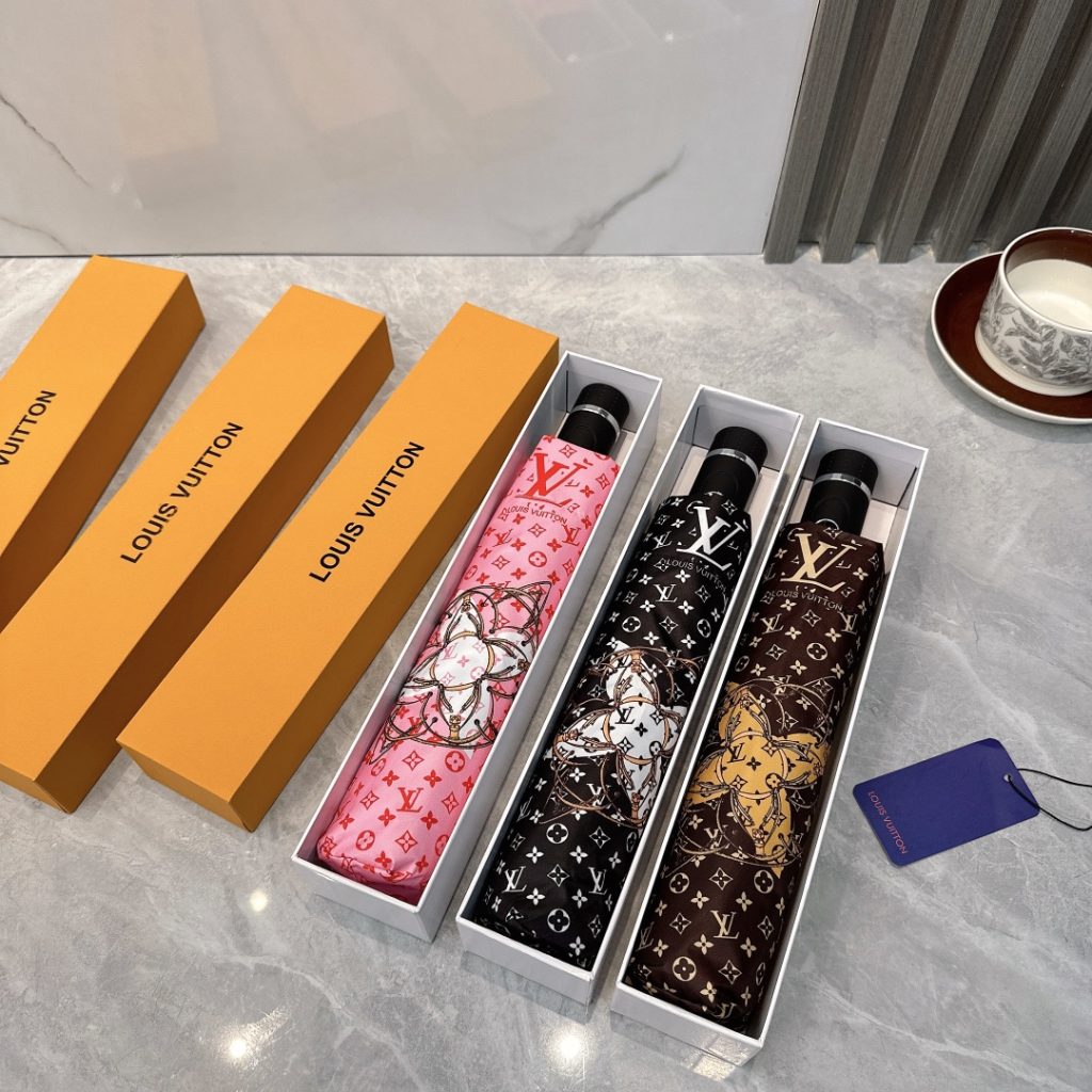 折りたたみ傘　ルイヴィトン　LOUIS VUITTON　アンブレラ　晴雨兼用UVカット　ワンタッチ開閉傘/かさ　モノグラム花柄3種 - 画像 5