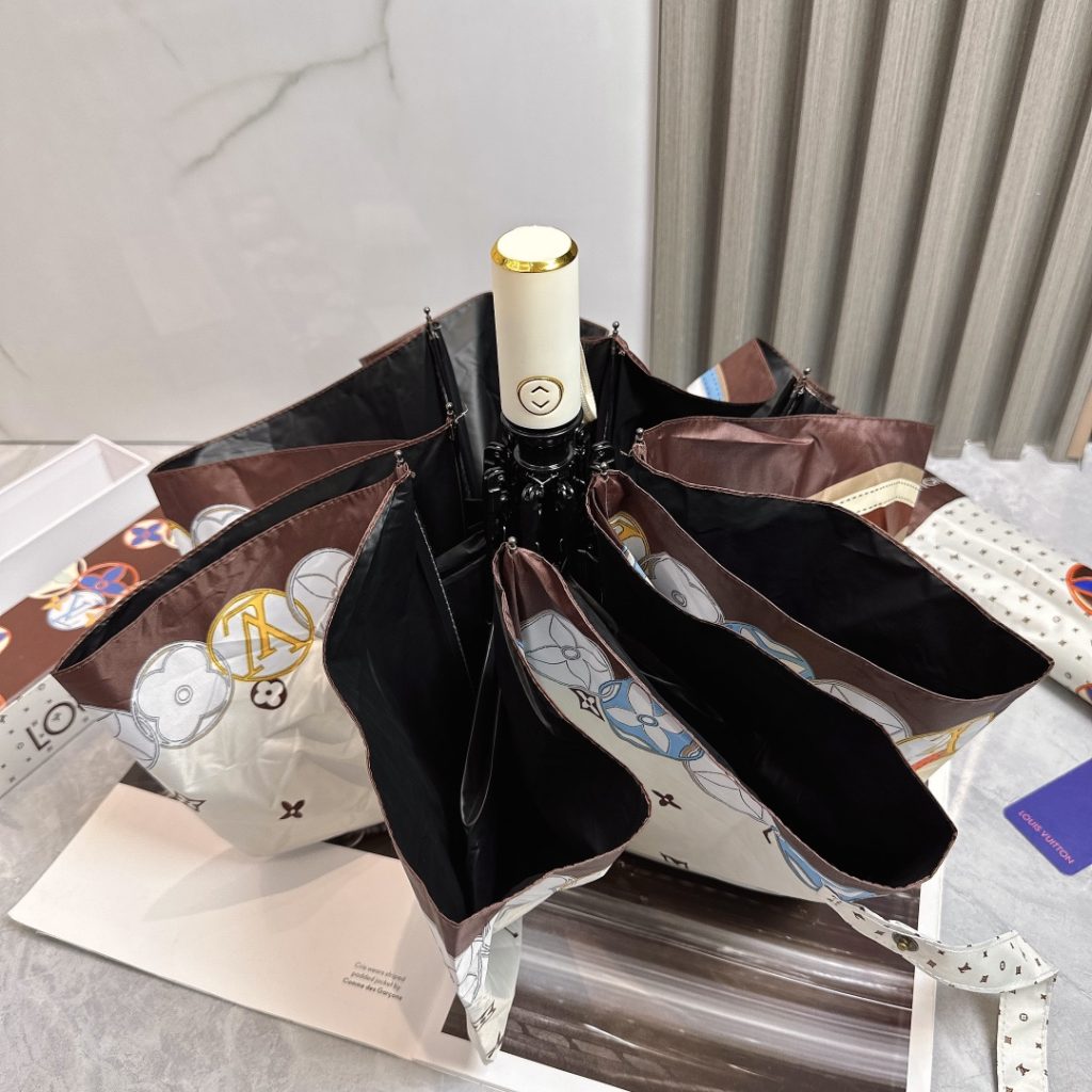 ルイヴィトンLOUIS VUITTON　LV折りたたみ傘　アンブレラ　晴雨兼用UVカット　ワンタッチ開閉傘　モノグラム　オシャレかさ3種 - 画像 6