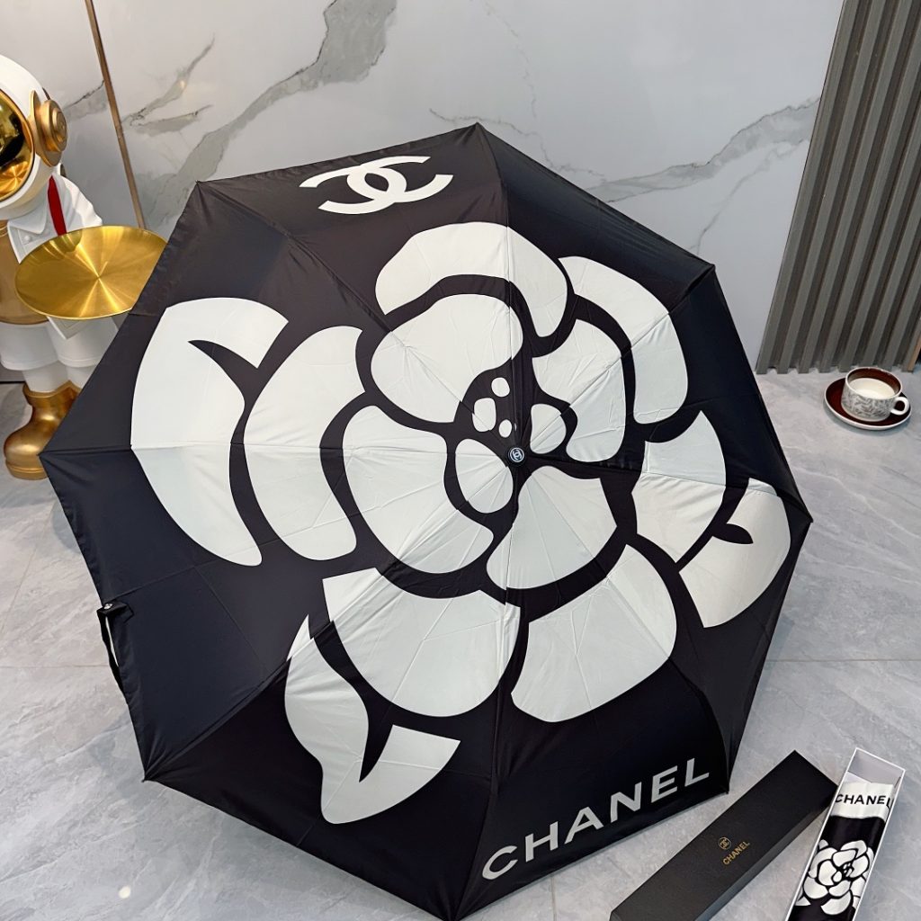 CHANELシャネル　折りたたみ傘　雨傘　晴雨兼用　男女兼用　ワンタッチ　自動開閉8本骨　おしゃれカメリア柄　日傘持ちやすい　9種 - 画像 2