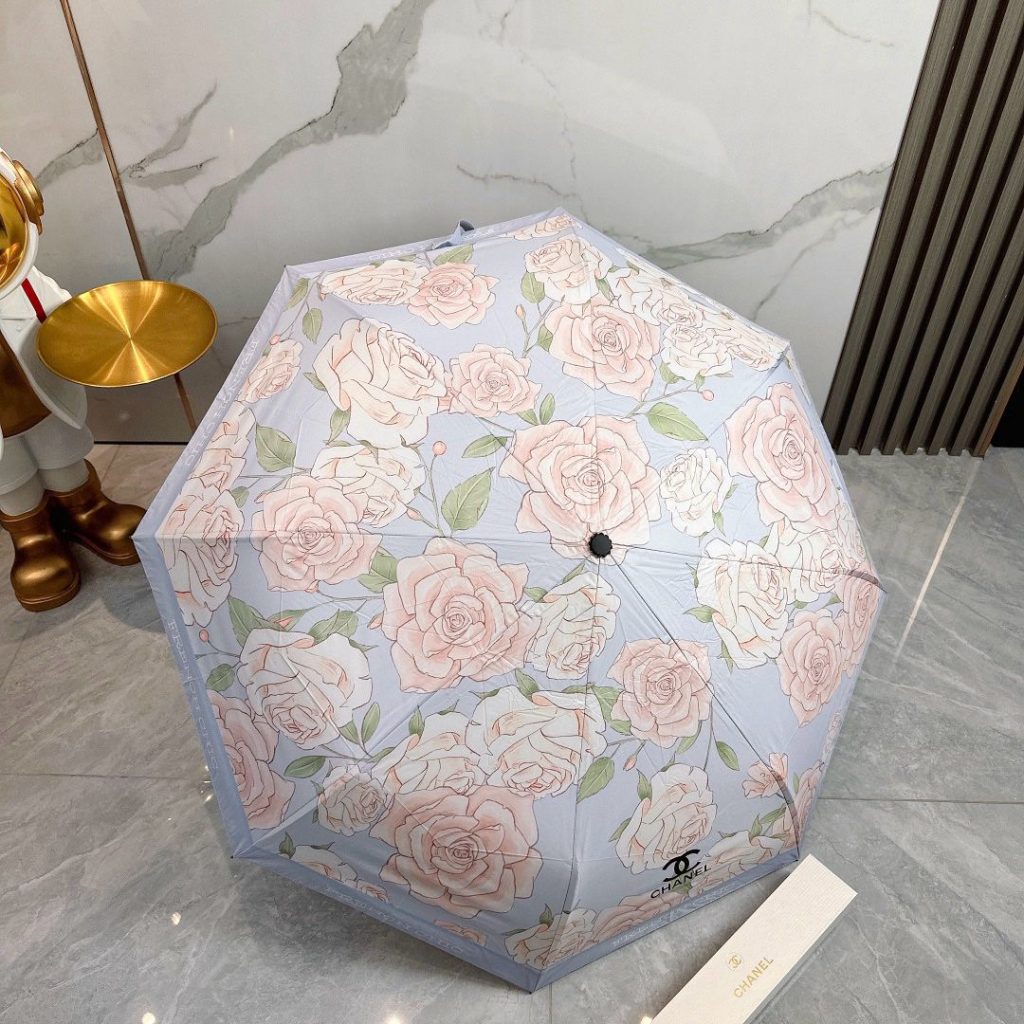 CHANEL　折りたたみ傘　超人気　シャネル　アンブレラ日傘レディース雨傘　ワンタッチ開閉かさ　可愛い傘総柄おしゃれ　7種 - 画像 3
