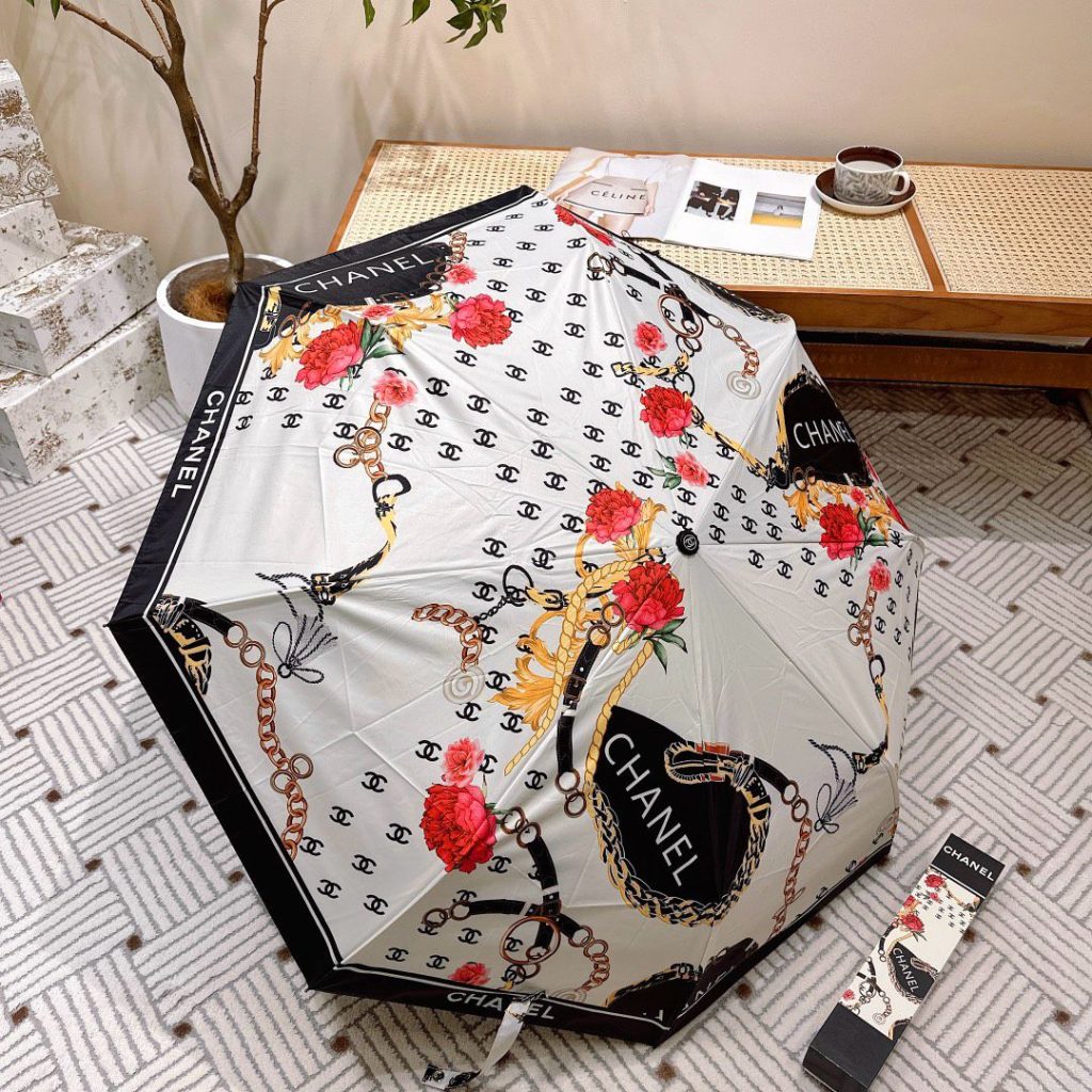 CHANEL　折りたたみ傘　超人気　シャネル　アンブレラ日傘レディース雨傘　ワンタッチ開閉かさ　可愛い傘総柄おしゃれ　7種 - 画像 8