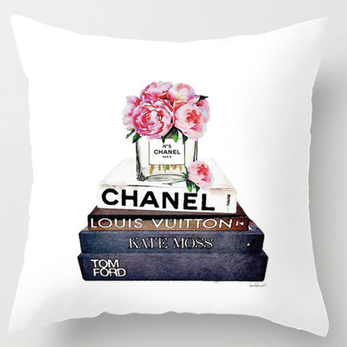 CHANELクッションカバー　シャネルクッション　可愛い　ソファークッション　リネン/ベルベット生地　クッションカバー　選べる5色 - 画像 6