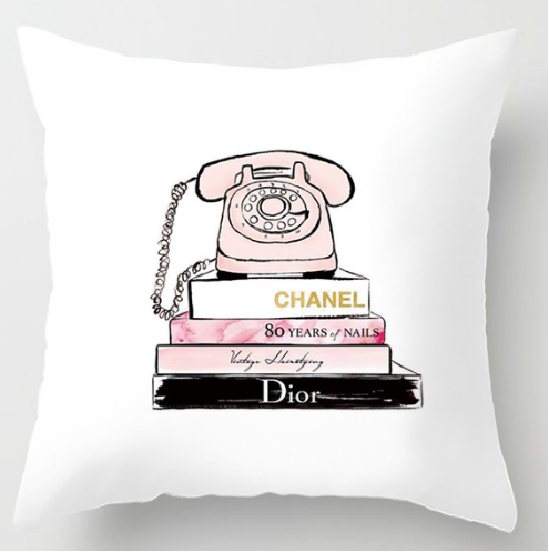 CHANELクッションカバー　シャネルクッション　可愛い　ソファークッション　リネン/ベルベット生地　クッションカバー　選べる5色 - 画像 4