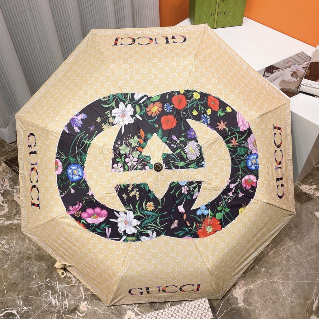 折りたたみ傘　グッチ 　GUCCI　アンブレラ　晴雨兼用UVカット　ワンタッチ開閉傘/かさ　人気おしゃれ3種 - 画像 2