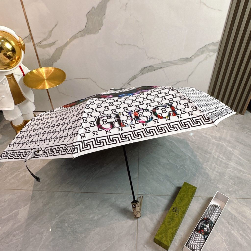 折りたたみ傘　グッチ 　GUCCI　アンブレラ　晴雨兼用UVカット　ワンタッチ開閉傘/かさ　人気おしゃれ3種 - 画像 5