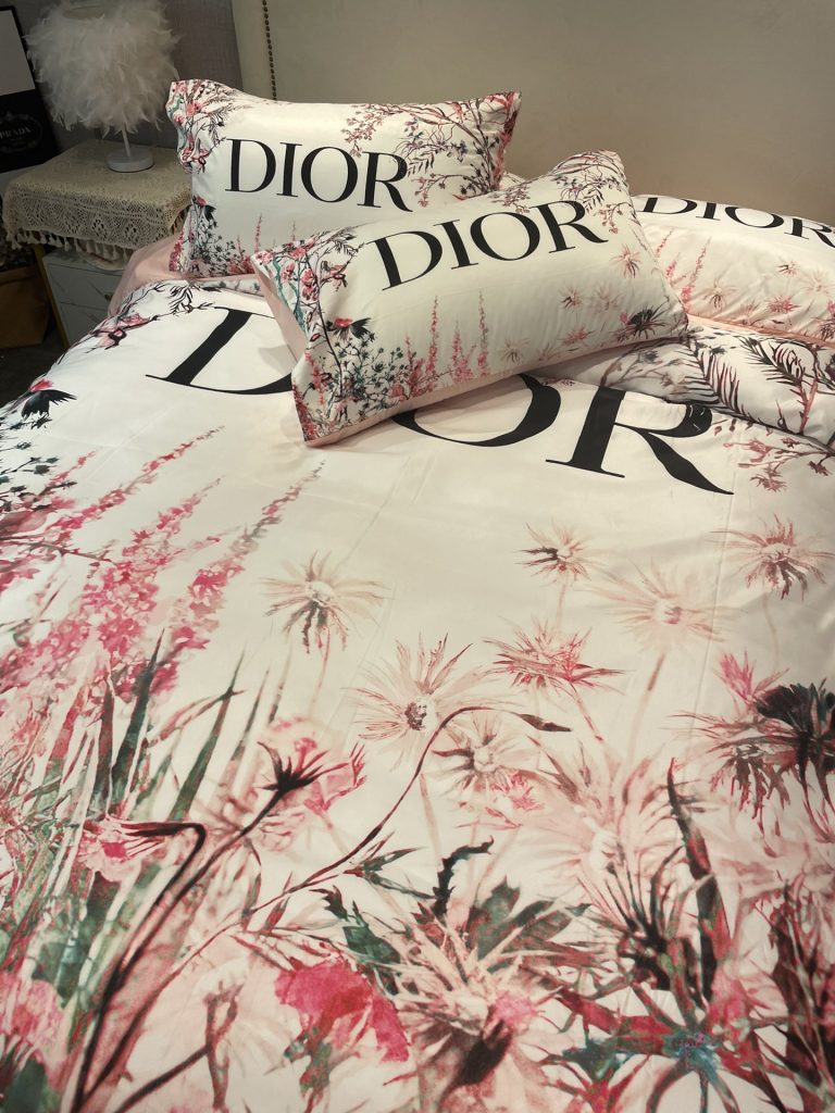 ディオール 掛け布団カバーセット Dior布団カバー4点セット 妙趣の絵柄寝具ベッド用品夏3色 心地よい - 画像 3