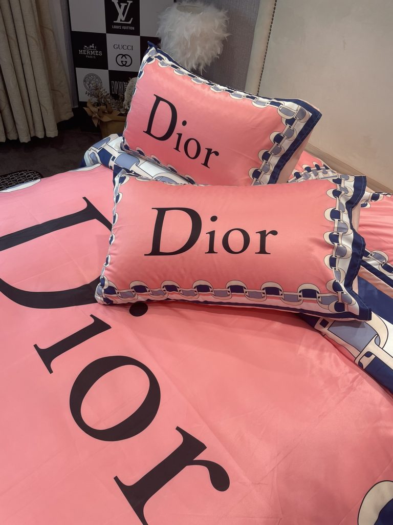 ディオール 掛け布団カバーセット Dior布団カバー4点セット 妙趣の絵柄寝具ベッド用品夏3色 心地よい - 画像 5