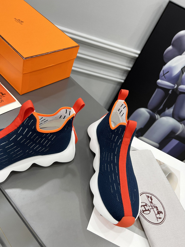 Hermesエルメス　スニーカー　人気靴ハイカット　メッシュ　運動風　メンズ/レディース - 画像 7