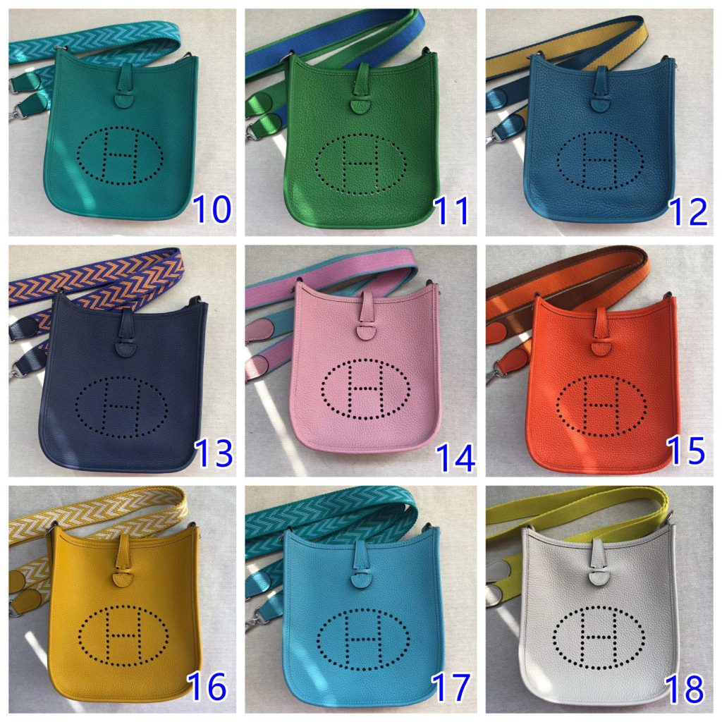 エルメスハーフ手縫いEvelyne Mini エルメスエブリンミニ TPM 16 Hermes 豊富な在庫 シルバー/ゴールド金具 ショルダーバッグ アマゾン・ジグザグ ミニショルダー 33色 - 画像 2
