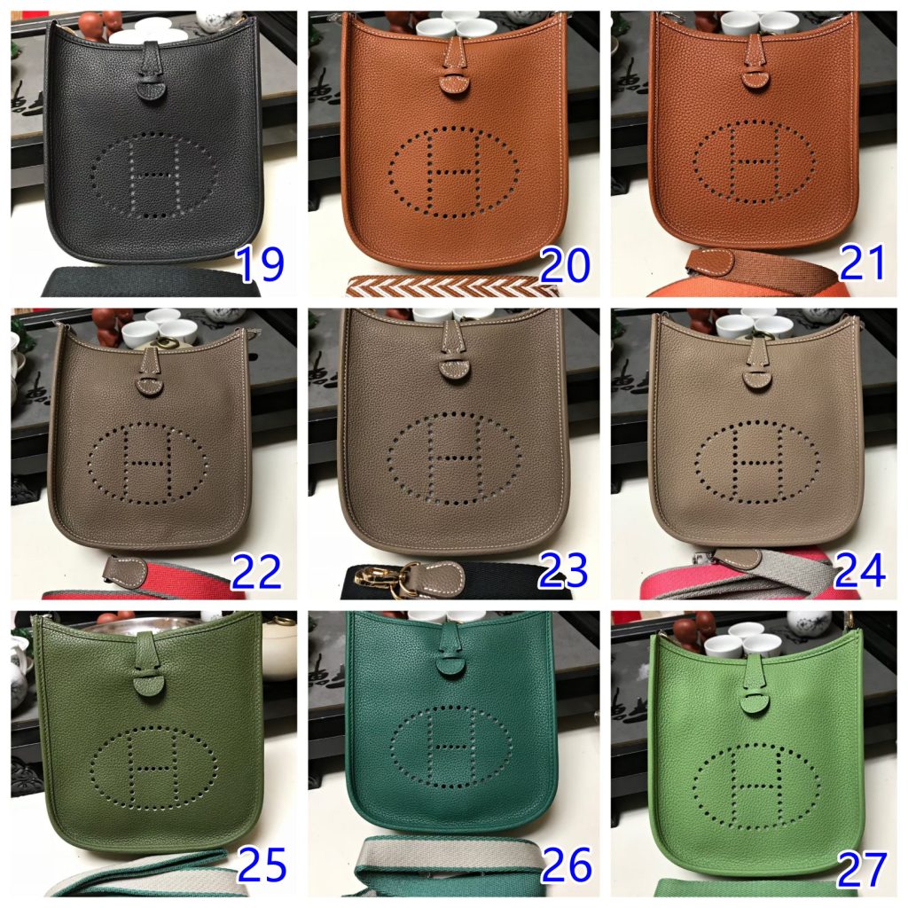 エルメスハーフ手縫いEvelyne Mini エルメスエブリンミニ TPM 16 Hermes 豊富な在庫 シルバー/ゴールド金具 ショルダーバッグ アマゾン・ジグザグ ミニショルダー 33色 - 画像 3