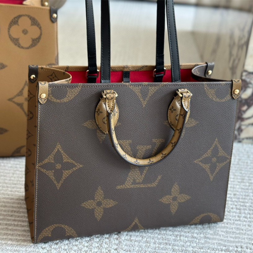 ルイヴィトン　トートバッグ　ショルダーバッグ　オンザゴーMM　モノグラム　ブラウン　レディース　LOUIS VUITTON　A4対応 - 画像 4