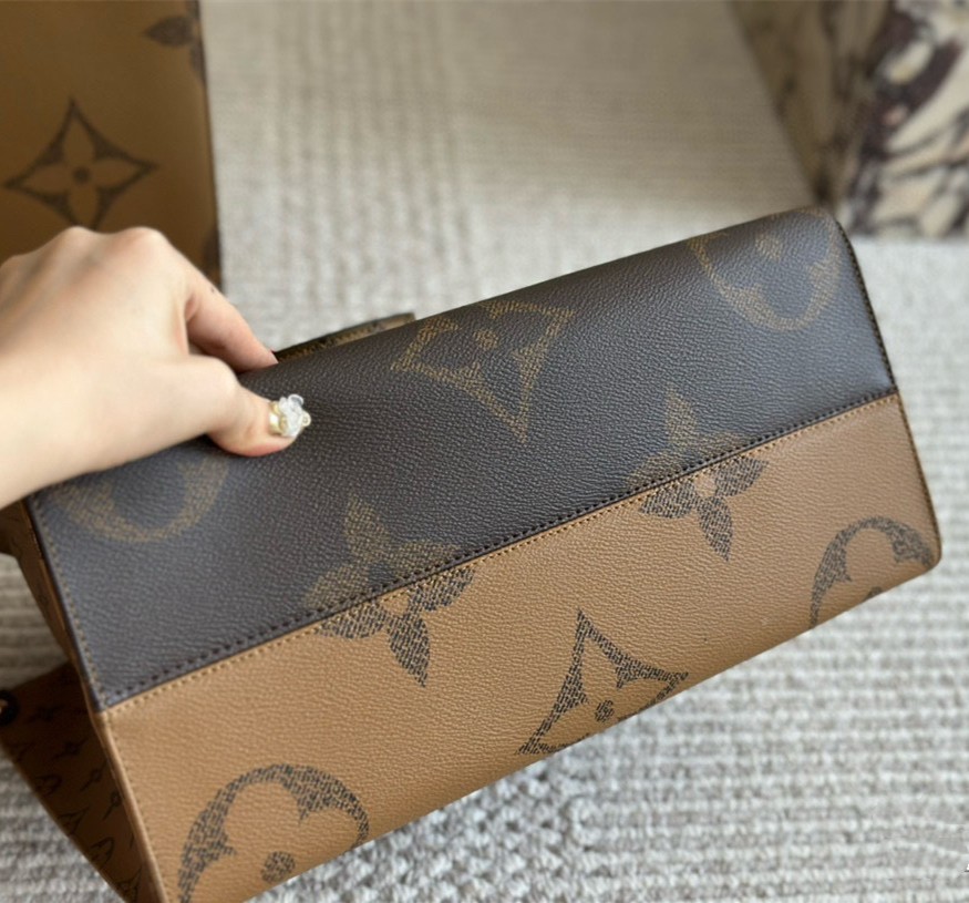 ルイヴィトン　トートバッグ　ショルダーバッグ　オンザゴーMM　モノグラム　ブラウン　レディース　LOUIS VUITTON　A4対応 - 画像 7