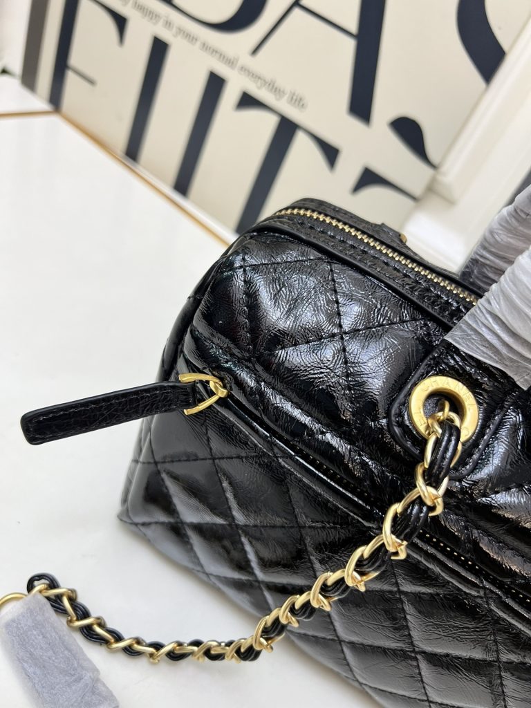 CHANEL シャネル マキシボーリングバッグ ボーリング バッグ ボウリングバッグ レディースバッグ ショルダーバッグ ハンドバッグ ブラック - 画像 7