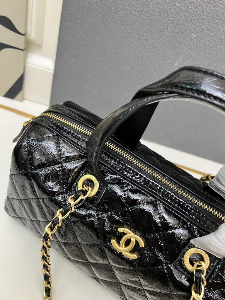 CHANEL シャネル マキシボーリングバッグ ボーリング バッグ ボウリングバッグ レディースバッグ ショルダーバッグ ハンドバッグ ブラック - 画像 5