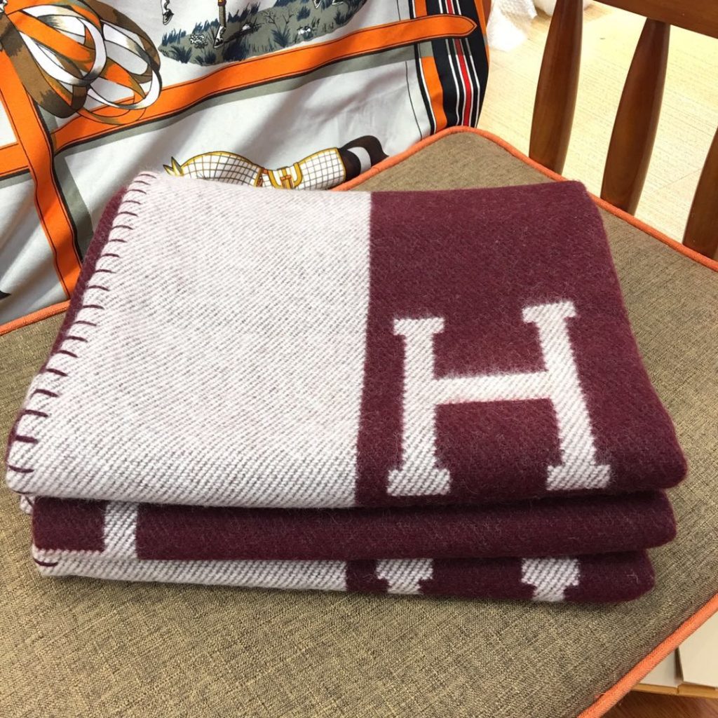 Hermes　エルメス　暖かい ウールブランケット ジャガード ６色　Hマーク　毛布　ベッド/カー/旅行/子供用でき - 画像 7