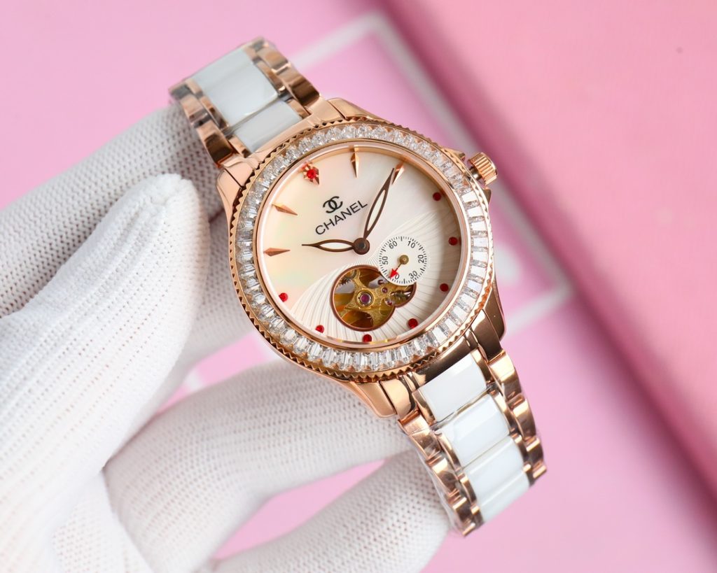 Chanel シャネル✨新作✨CHANELレディース腕時計✨自動巻き✨サファイアガラス✨本革/セラミックベルト付き⌚ - 画像 5