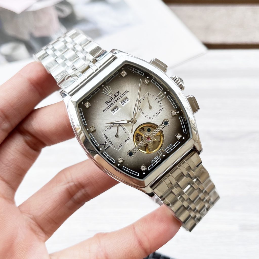 Rolex ロレックス【新作登場】ロレックス 自動巻き メンズ腕時計 本革ベルト 大飛輪デザイン✨⌚️🔥💎💼 - 画像 6