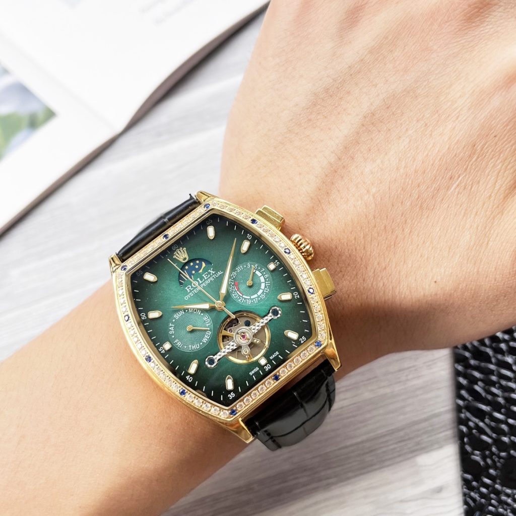 Rolex ロレックス【新作登場】ロレックス 自動巻きメンズ腕時計✨革ベルト&大文字盤😍高級感抜群🕰️42mm - 画像 2