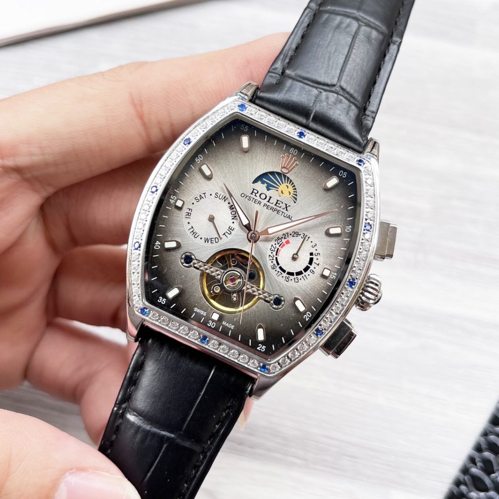 Rolex ロレックス【新作登場】ロレックス 自動巻きメンズ腕時計✨革ベルト&大文字盤😍高級感抜群🕰️42mm - 画像 4