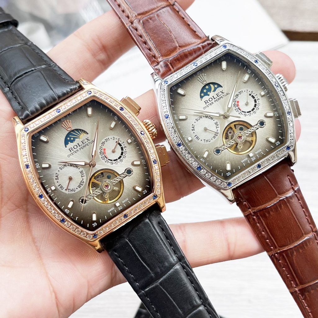 Rolex ロレックス【新作登場】ロレックス 自動巻きメンズ腕時計✨革ベルト&大文字盤😍高級感抜群🕰️42mm - 画像 5