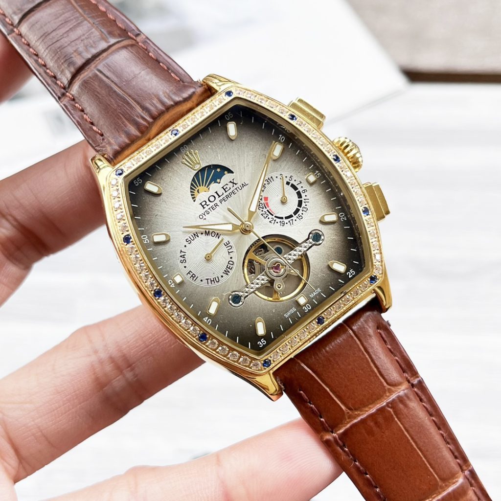 Rolex ロレックス【新作登場】ロレックス 自動巻きメンズ腕時計✨革ベルト&大文字盤😍高級感抜群🕰️42mm - 画像 7