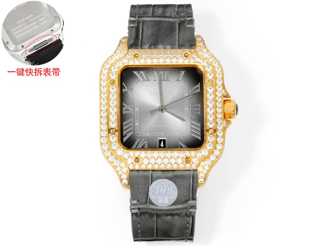 Cartier カルティエ✨Cartier✨ 高級時計 サントス 100 メンズ 自動巻き 人気モデル💎 ⌚ ギフトボックス付き🎁 - 画像 3