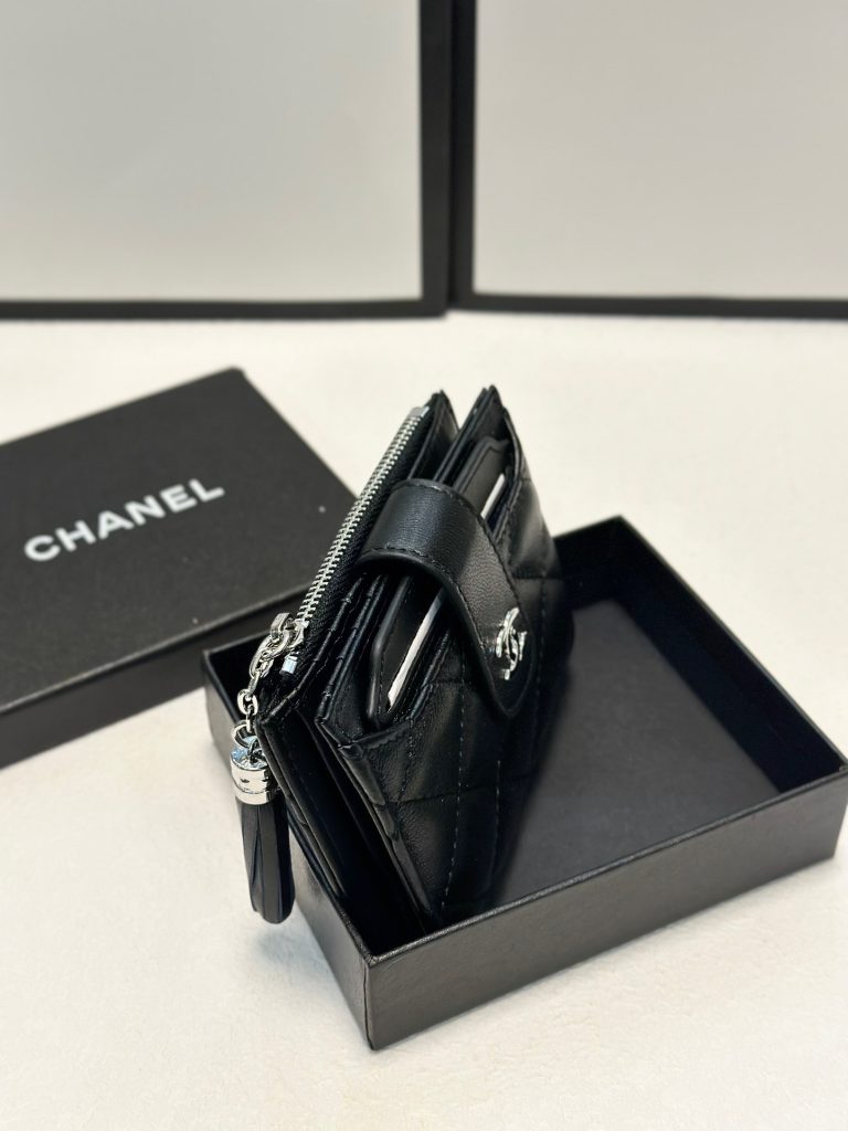 【シャネル】キャビアスキン 長財布 ココマーク金具 上品で高級感あふれるブラックのレディースウォレット - 画像 7