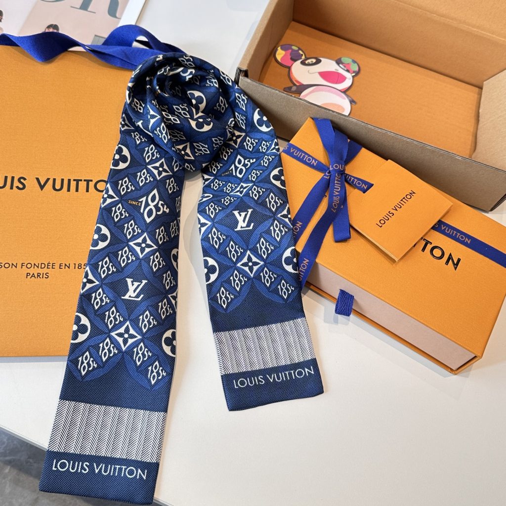 LOUIS VUITTON　ルイヴィトン　バンドー　シンス1854　ツイリースカーフ　バックチャーム　細スカーフ - 画像 5