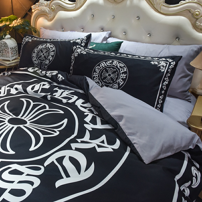 CHROME HEARTS クロムハーツ　掛け布団カバーセット4点　ダブルサイズ/キングサイズベッド　綿生地ベッドカバー　新居寝具用品 - 画像 2
