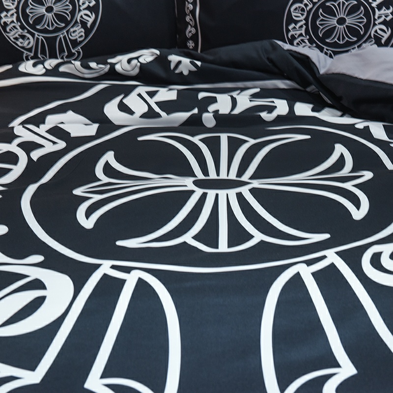 CHROME HEARTS クロムハーツ　掛け布団カバーセット4点　ダブルサイズ/キングサイズベッド　綿生地ベッドカバー　新居寝具用品 - 画像 4