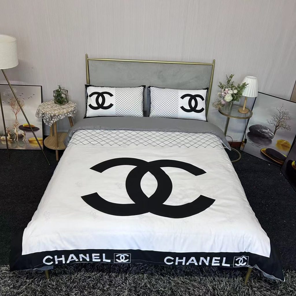 CHANEL シャネル　掛け布団カバーセット4点　ダブルサイズ/キングサイズベッド　綿生地ベッドカバー　新居寝具用品　4種類 - 画像 6