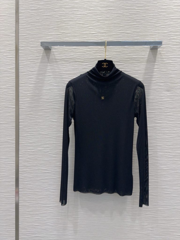 シャネル レディース ロングスリーブ オーガニックコットン 2色 通勤 デイリーユース - 画像 6