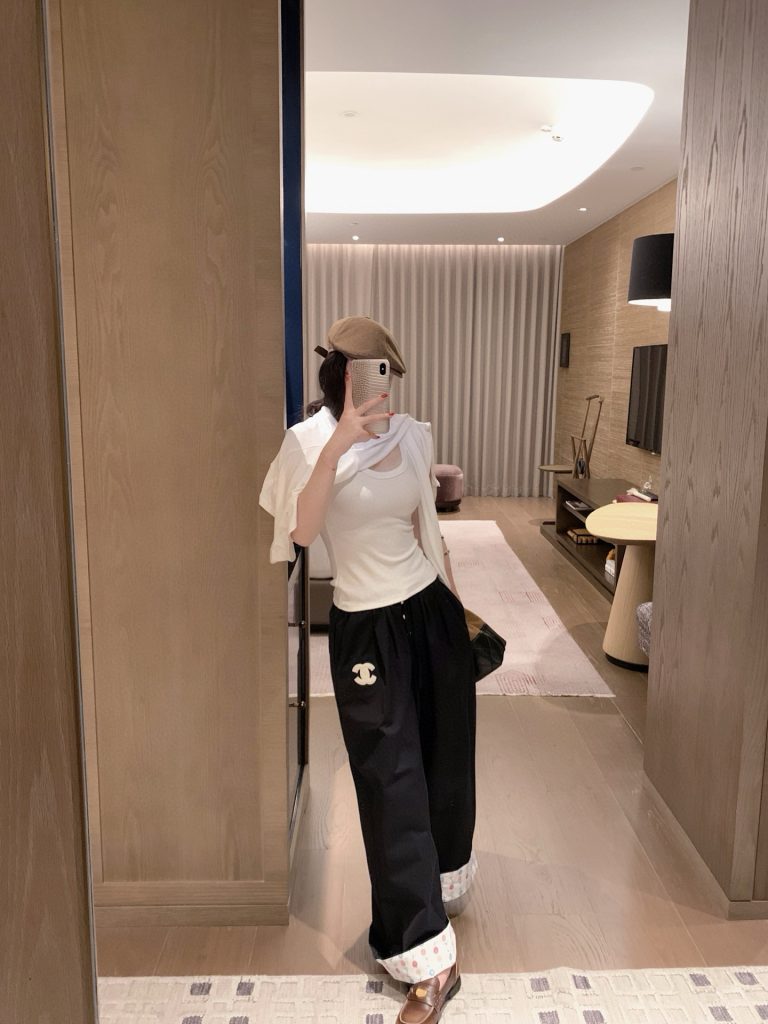 Chanel レディース ファッションパンツ ブラック 2色展開 - 画像 5